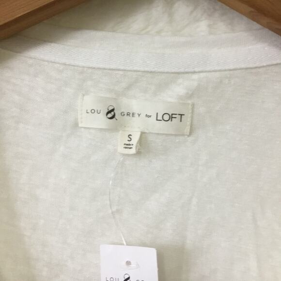 Lou & Grey by Loft White Linen Tank Top - Picture 3 of 15